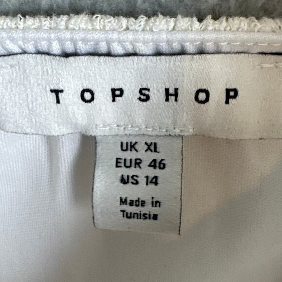 Topshop Crochet Mini Oversized Swing Sun Dress In Ivory Plus Size 14 - Picture 6 of 7